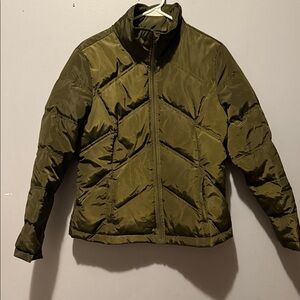 Halogen Olive Puffer Jacket M